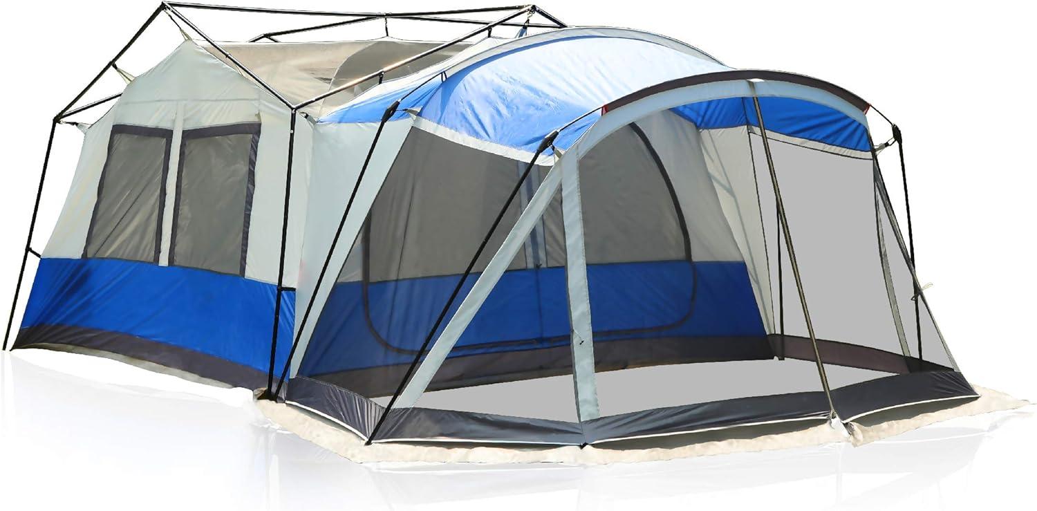 image:imageALPHA CAMP 1012 Person Family Camping Tent with Screen Room Cabin Tent Design 19 x 12