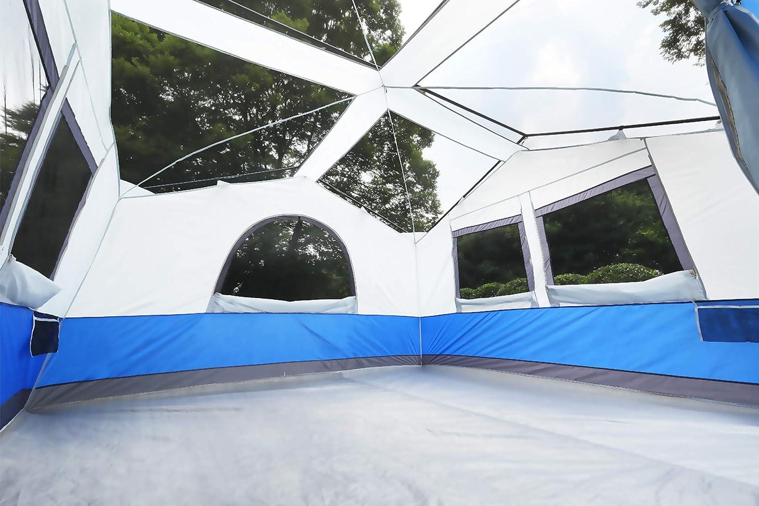 image:imageALPHA CAMP 1012 Person Family Camping Tent with Screen Room Cabin Tent Design 19 x 12