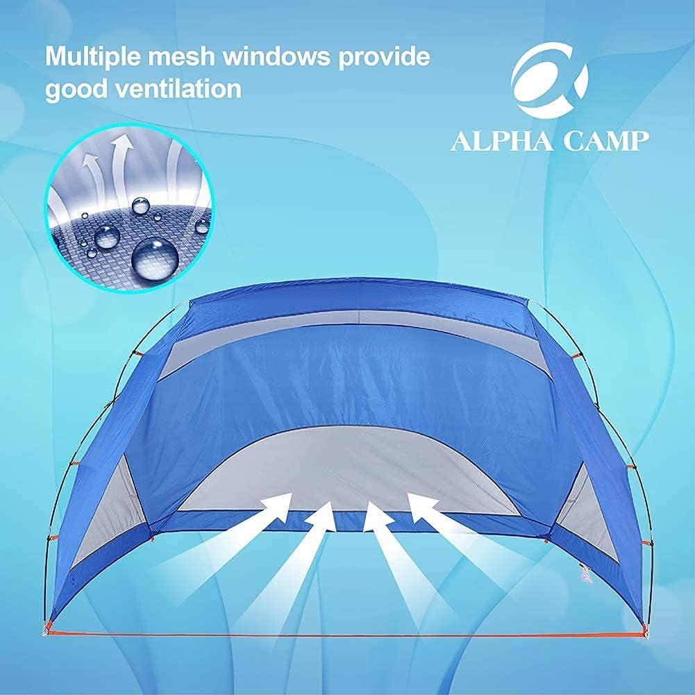 image:imageALPHA CAMP 3 Person SportsBeach Shelter Easy Up Sun Shade 9 x 6 Blue