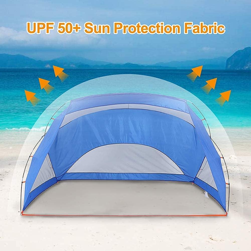 image:imageALPHA CAMP 3 Person SportsBeach Shelter Easy Up Sun Shade 9 x 6 Blue
