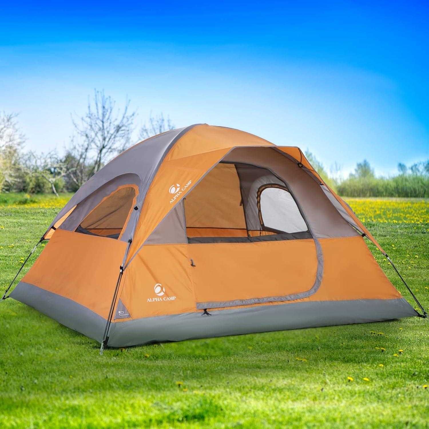 image:imageALPHA CAMP 34 Person Camping Dome Tent with Carry Bag Lightweight Waterproof Portable Backpacking Tent for Outdoor CampingHiking
