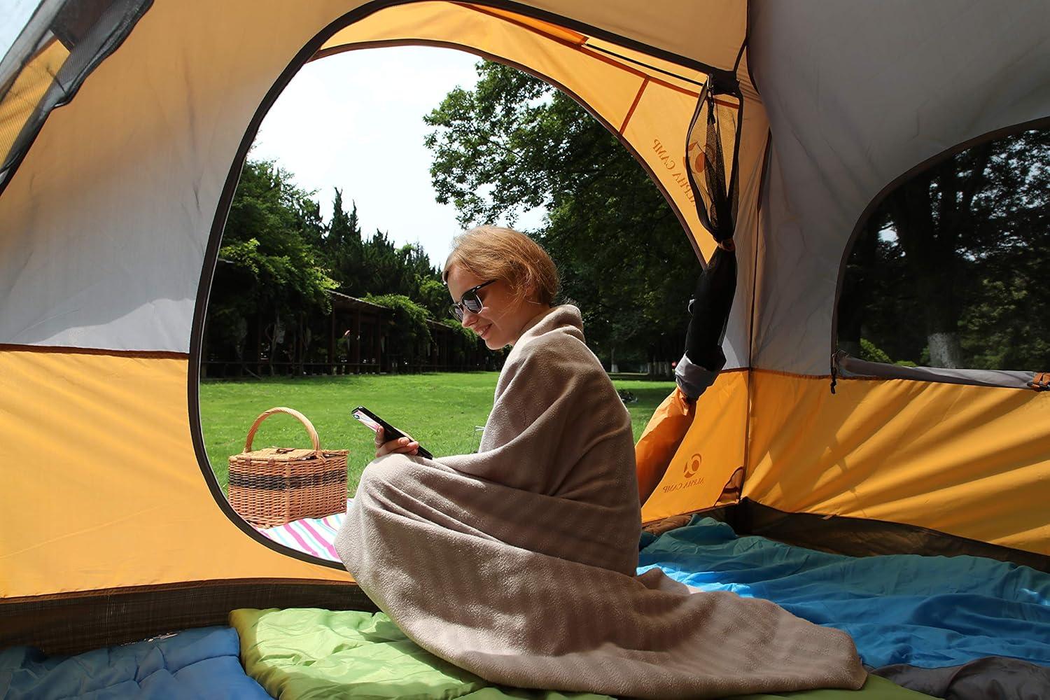 image:imageALPHA CAMP 34 Person Camping Dome Tent with Carry Bag Lightweight Waterproof Portable Backpacking Tent for Outdoor CampingHiking