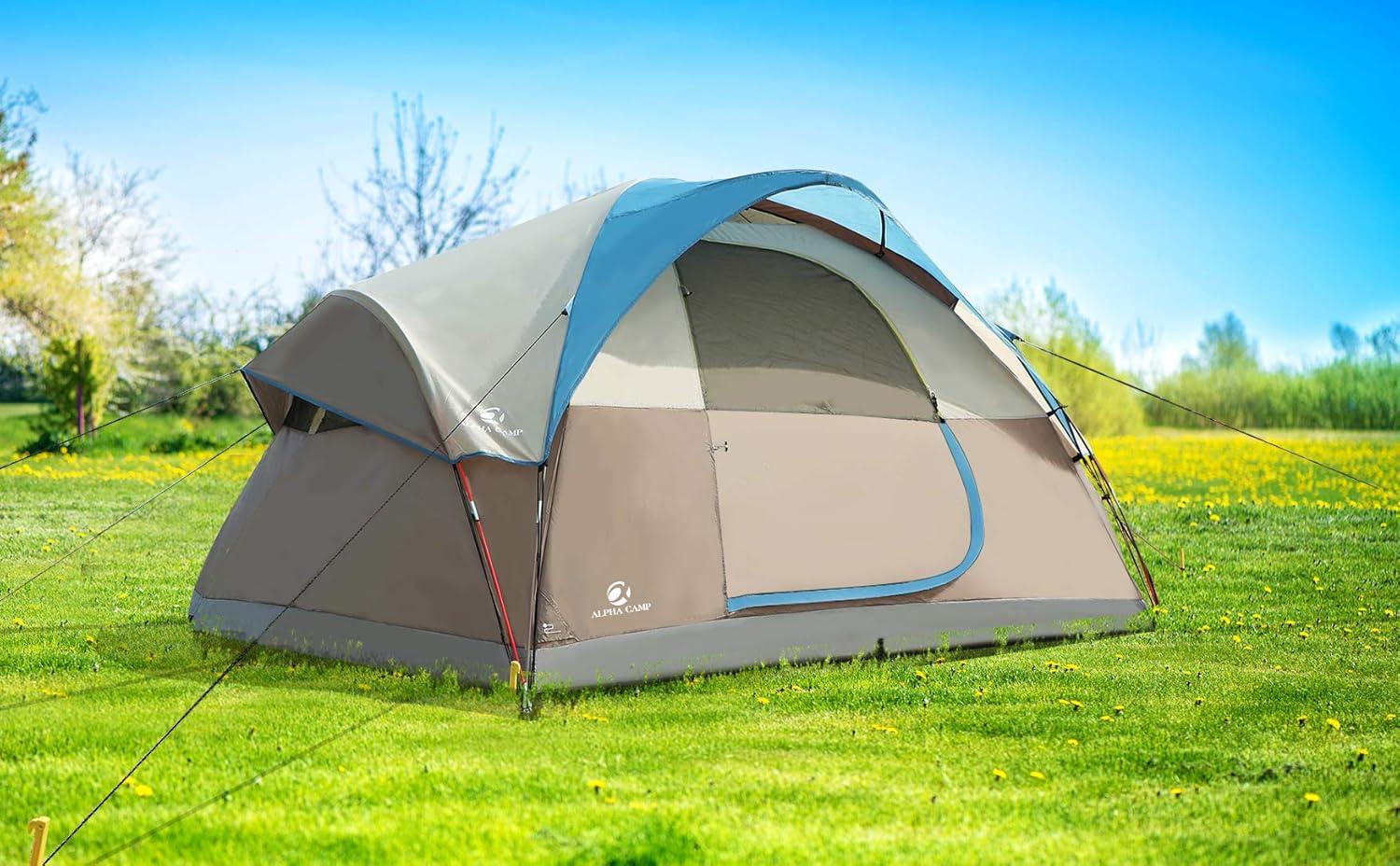 image:imageALPHA CAMP 6 Person Family Tent Dome Camping Tent with Carry Bag and Rainfly