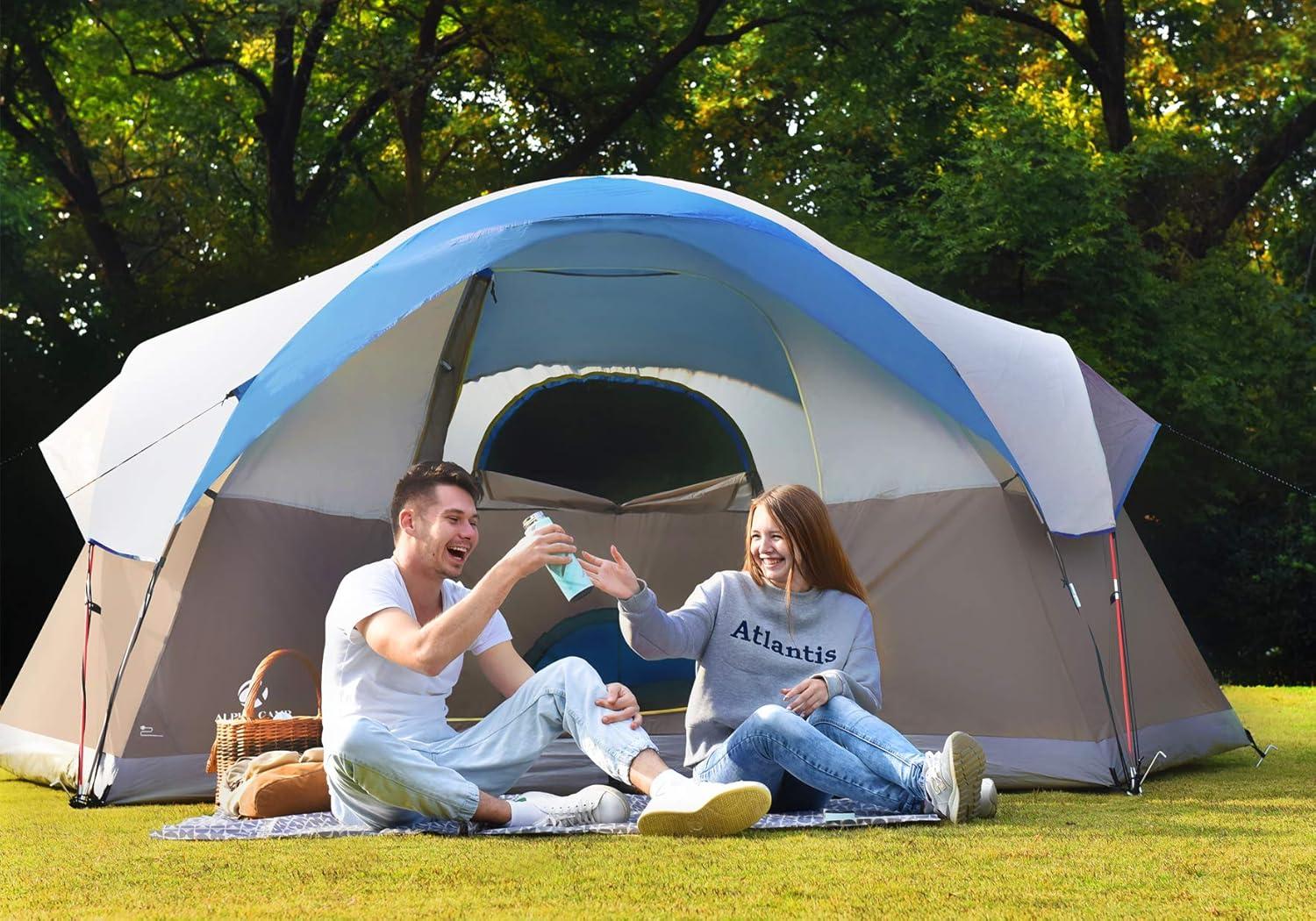 image:imageALPHA CAMP 6 Person Family Tent Dome Camping Tent with Carry Bag and Rainfly