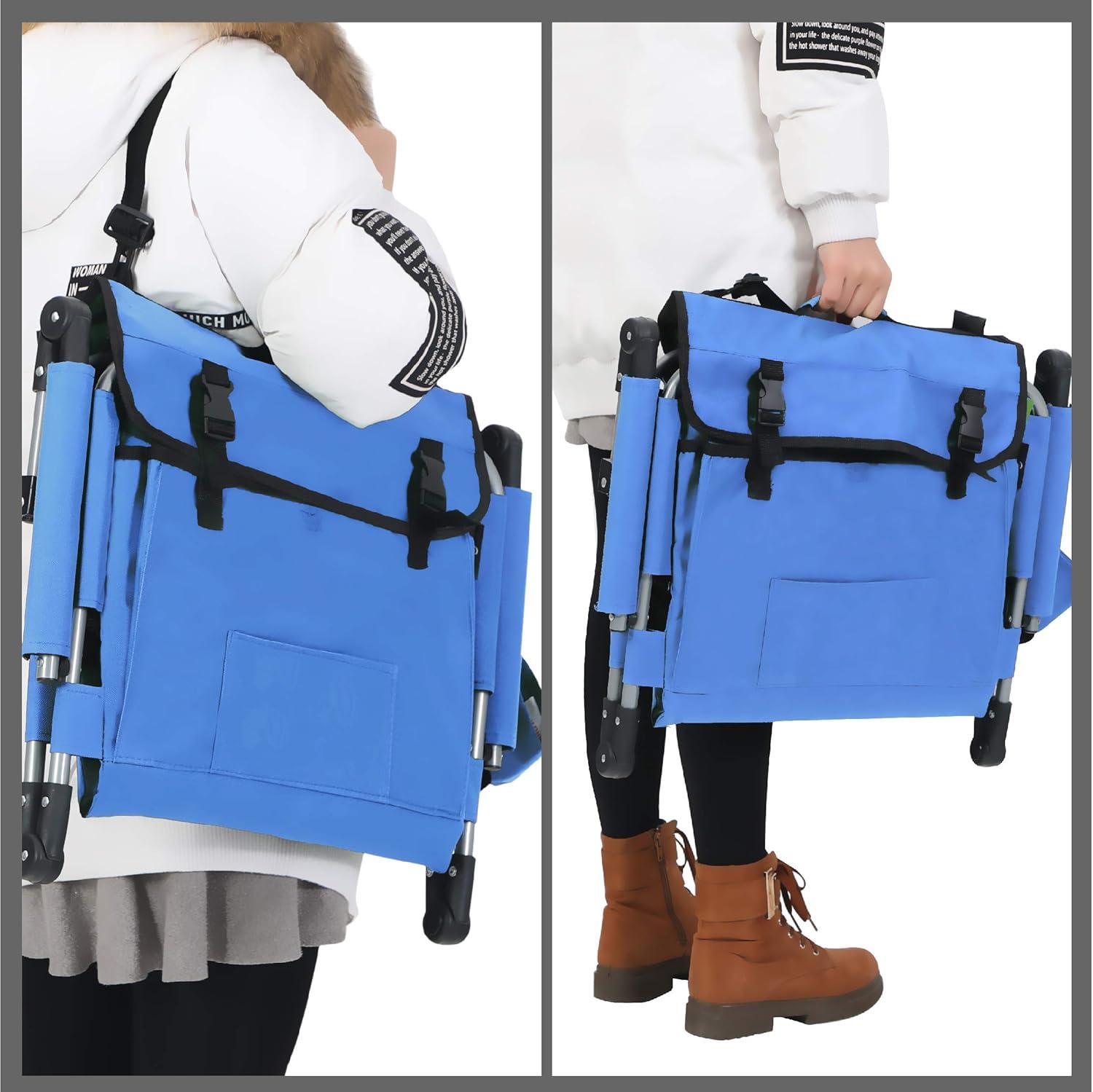 image:imageALPHA CAMP Stadium Seat Padded Chair for Bleachers with Backamp Arm Rest Blue