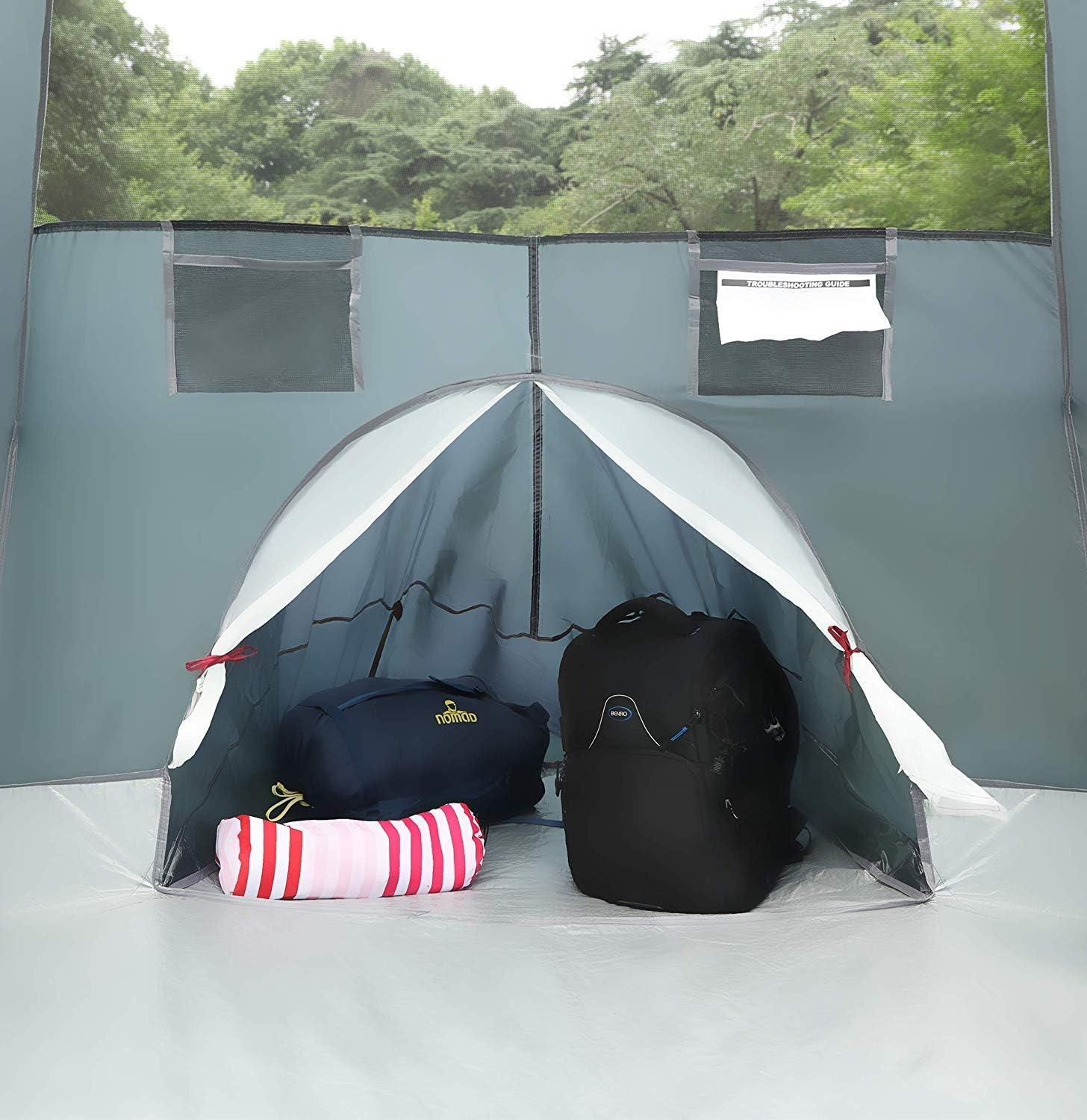 image:imageAlpha Camp 6 Person Tent Extended Dome Tent for Camping Waterproof with Rainfly and Carry Bag 12 x 10