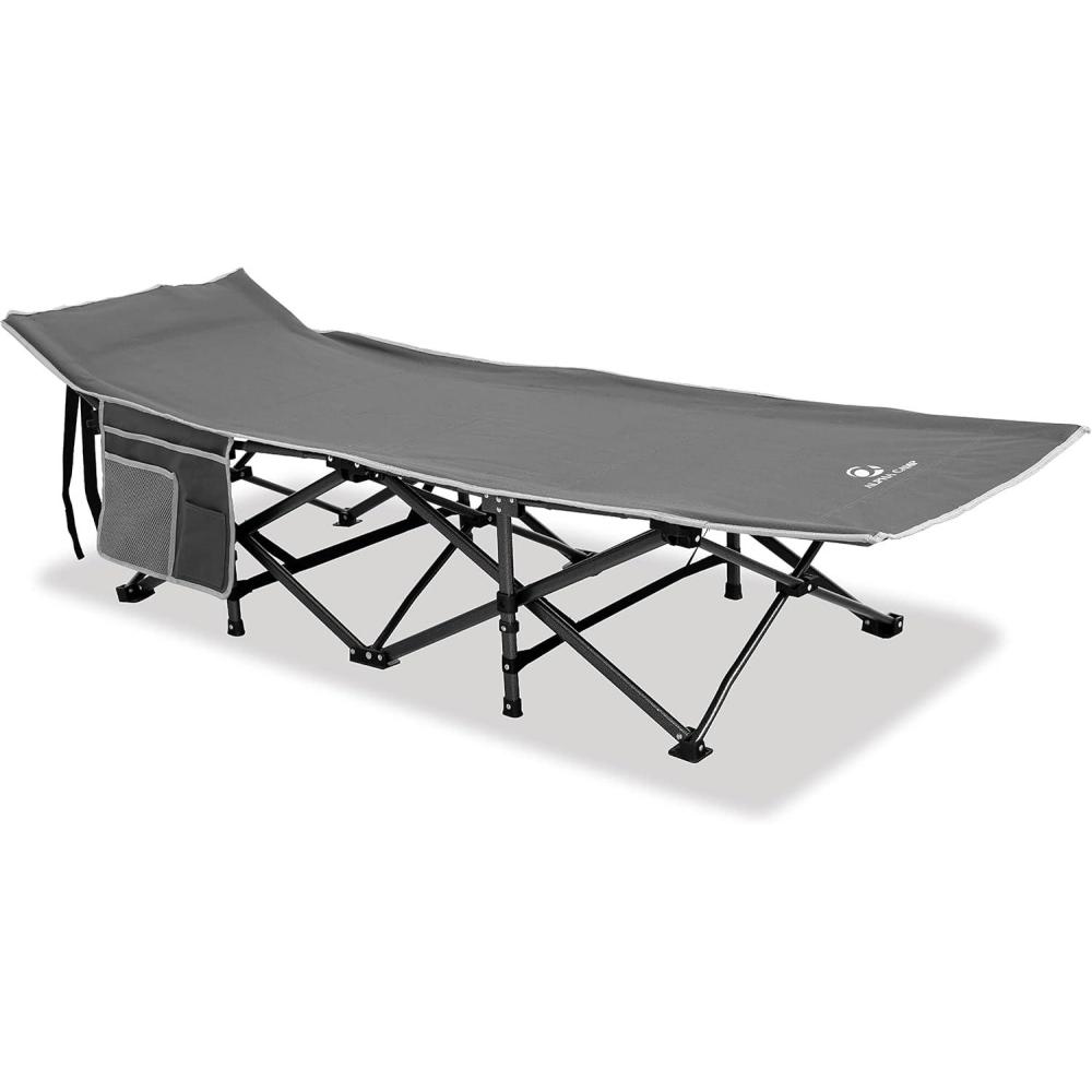 image:imageALPHA CAMP Oversized Camping Cot Supports 600 lbs Sleeping Bed Folding Steel Frame Portable with Carry Bag