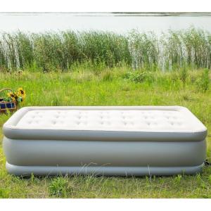 image:imageALPHA CAMP Air Mattress with Built in Pump Double High Inflatable Airbed Blow Up Mattress with Flocked Top 18inch Twin Size for Camping Travel Guests Home Storage Bag amp Repair Patch Kit IncludedTwin