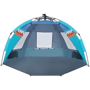 image:imageALPHA CAMP Beach Tent Easy Instant Sun ShelterExtended Zippered Porch Included
