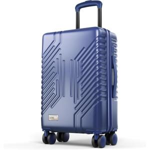 image:imageALPHA CAMP Carry On Luggage 22x14x11 Airline Approved Hardshell Durable PCABS Luggage with Spinner Wheels Lightweight Travel Rolling Suitcase with Builtin TSA LockUSB PortRedNavy Blue