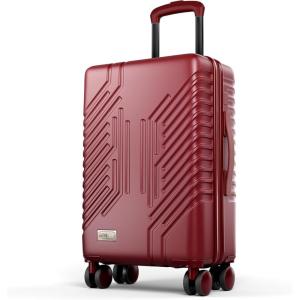 image:imageALPHA CAMP Carry On Luggage 22x14x11 Airline Approved Hardshell Durable PCABS Luggage with Spinner Wheels Lightweight Travel Rolling Suitcase with Builtin TSA LockUSB PortRedRed