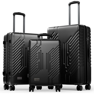 image:imageALPHA CAMP 2 Piece Luggage Set  Carry On and Checked Suitcase PCABS Durable Hard Shell Luggage with Spinner Wheels amp TSA Lock2028inchNavyBlack