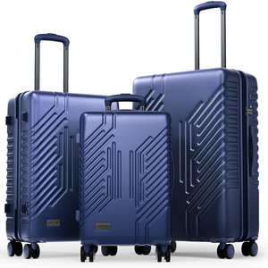 image:imageALPHA CAMP 2 Piece Luggage Set  Carry On and Checked Suitcase PCABS Durable Hard Shell Luggage with Spinner Wheels amp TSA Lock2028inchNavyNavy