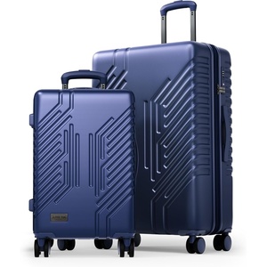 image:imageALPHA CAMP 2 Piece Luggage Set  Carry On and Checked Suitcase PCABS Durable Hard Shell Luggage with Spinner Wheels amp TSA Lock2028inchNavyNavy Blue