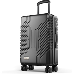 image:imageALPHA CAMP Carry On Luggage 22x14x12 Airline Approved Hardshell Durable PCABS Luggage with Spinner Wheels Lightweight Travel Rolling Suitcase with Builtin TSA LockUSB PortBlackBlack
