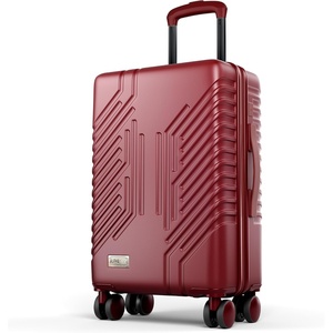 image:imageALPHA CAMP Carry On Luggage 22x14x12 Airline Approved Hardshell Durable PCABS Luggage with Spinner Wheels Lightweight Travel Rolling Suitcase with Builtin TSA LockUSB PortBlackRed